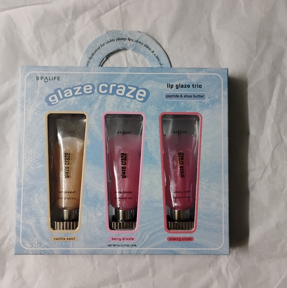 Glaze Craze Lip Glaze Trio — Pink & Gold Shades